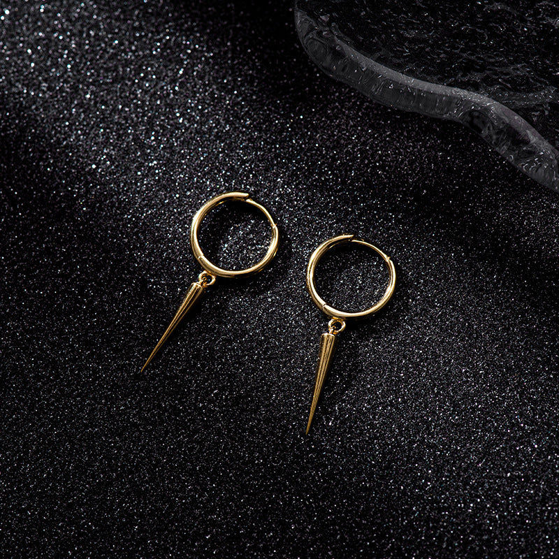 Spike Stainless Steel Hoop Earrings