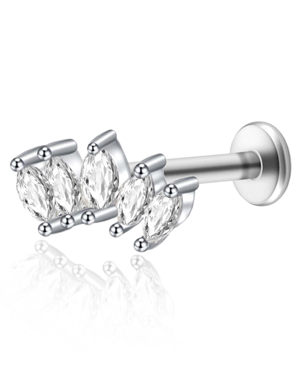 Harlow Five Marquise Ear Piercing Stud