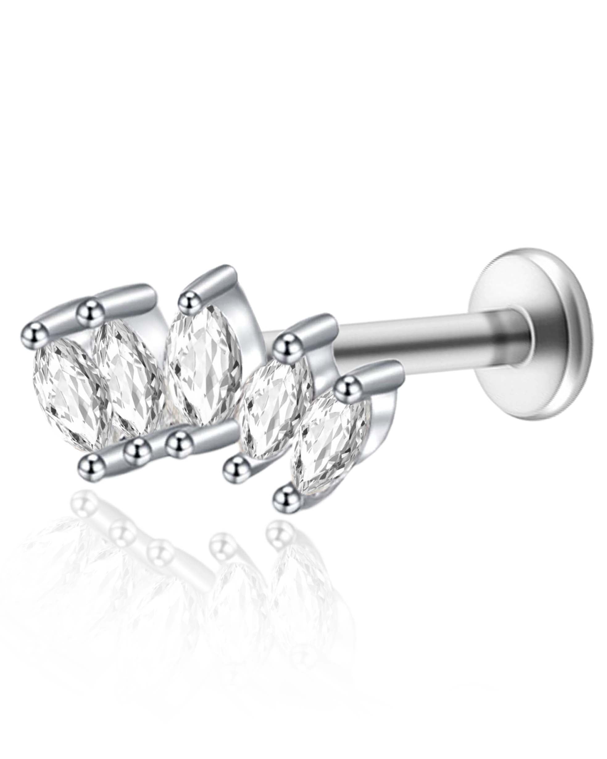 Harlow Five Marquise Ear Piercing Stud