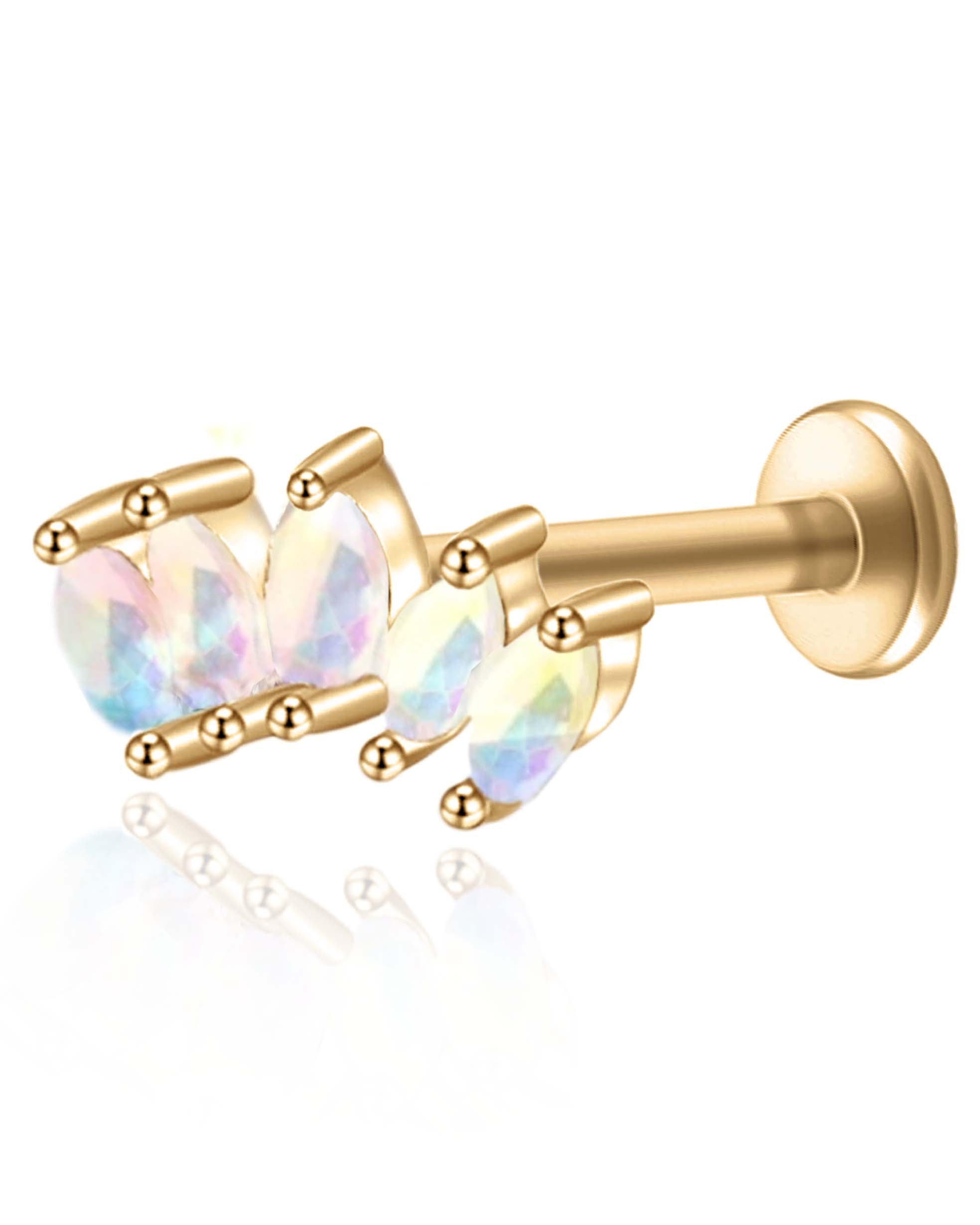 Harlow Five Marquise Ear Piercing Stud