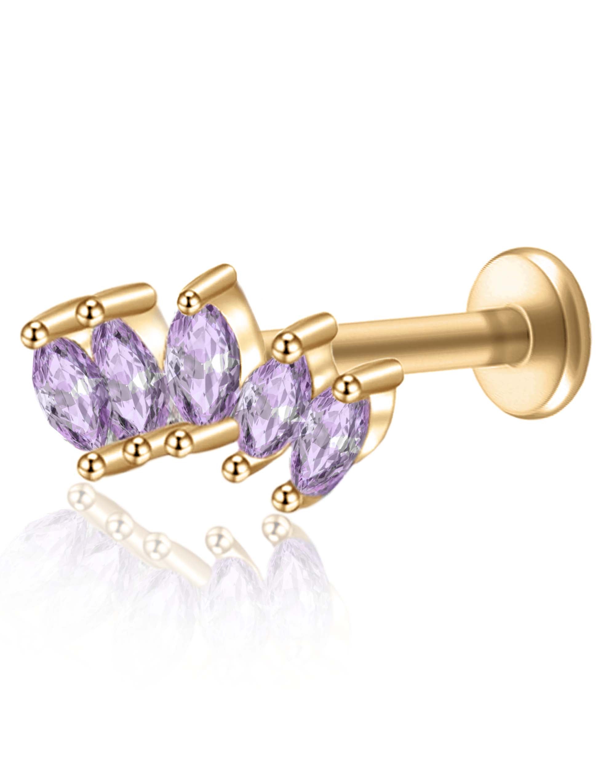 Harlow Five Marquise Ear Piercing Stud