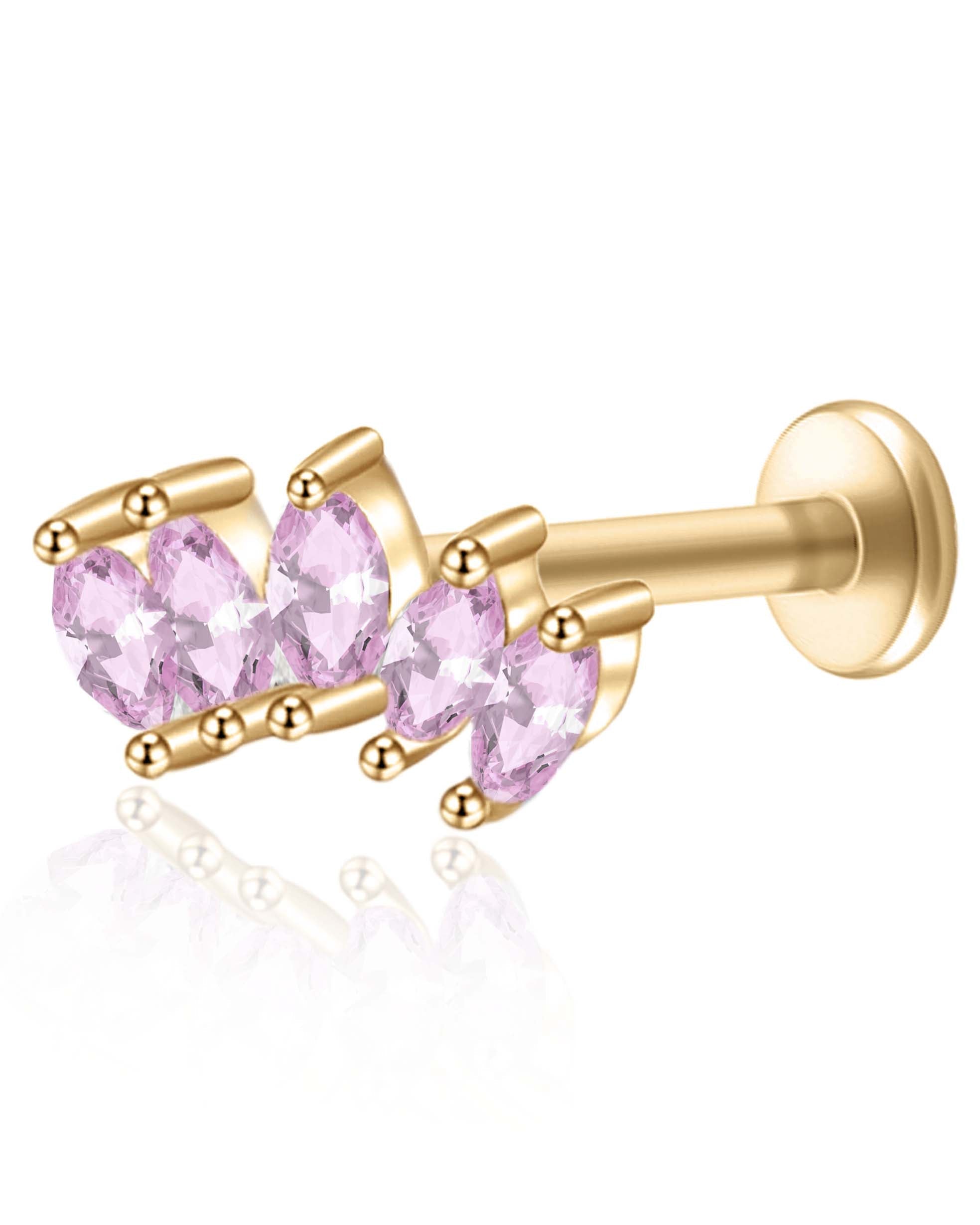 Harlow Five Marquise Ear Piercing Stud