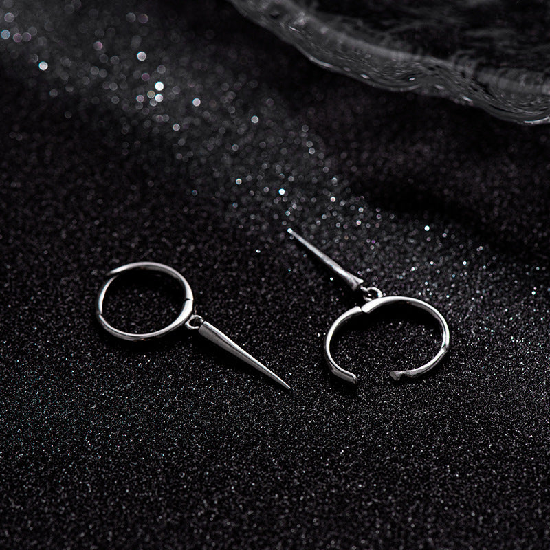 Spike Stainless Steel Hoop Earrings