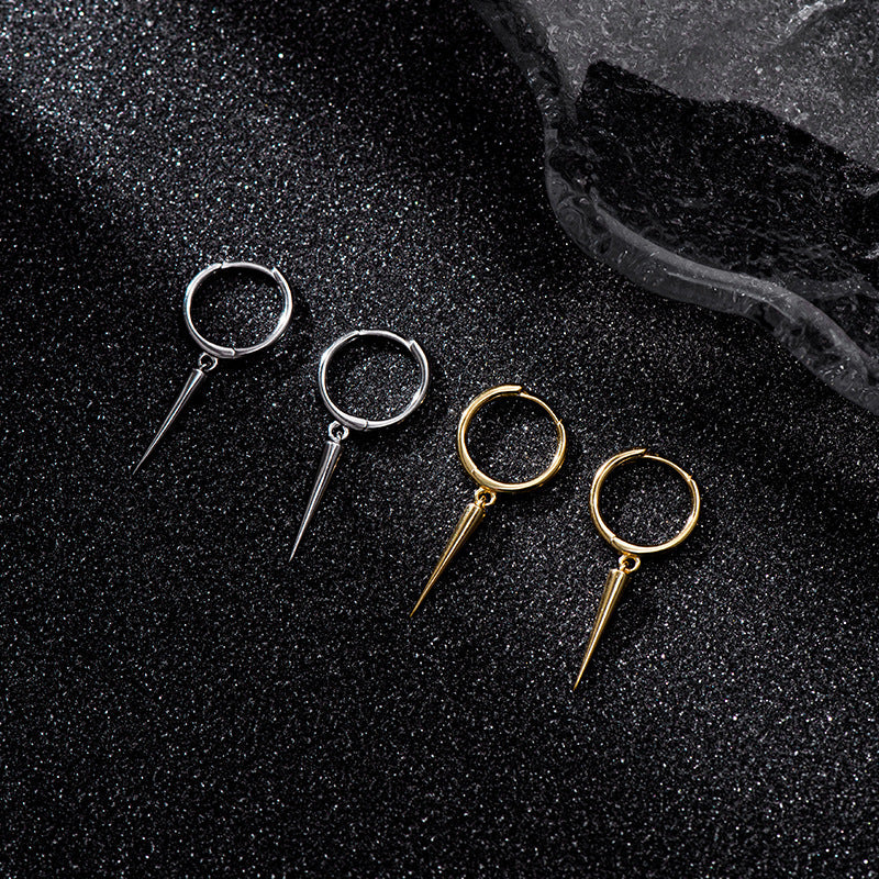 Spike Stainless Steel Hoop Earrings