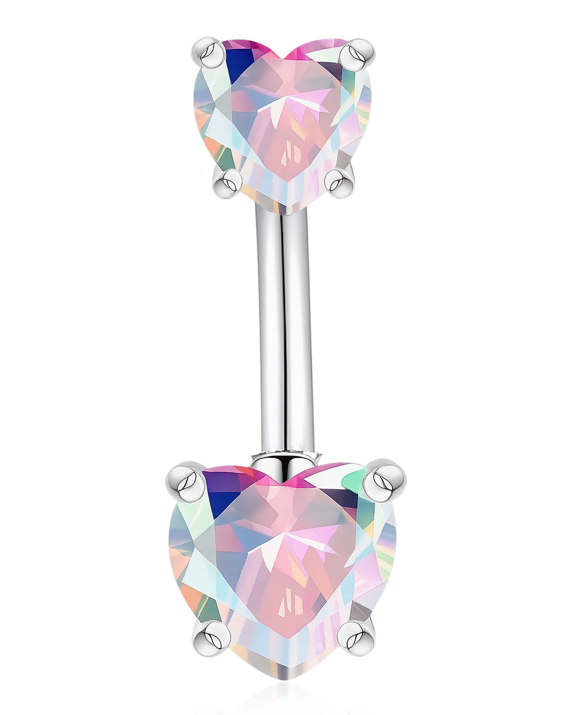 Heart Kiss Belly Button Ring Stud