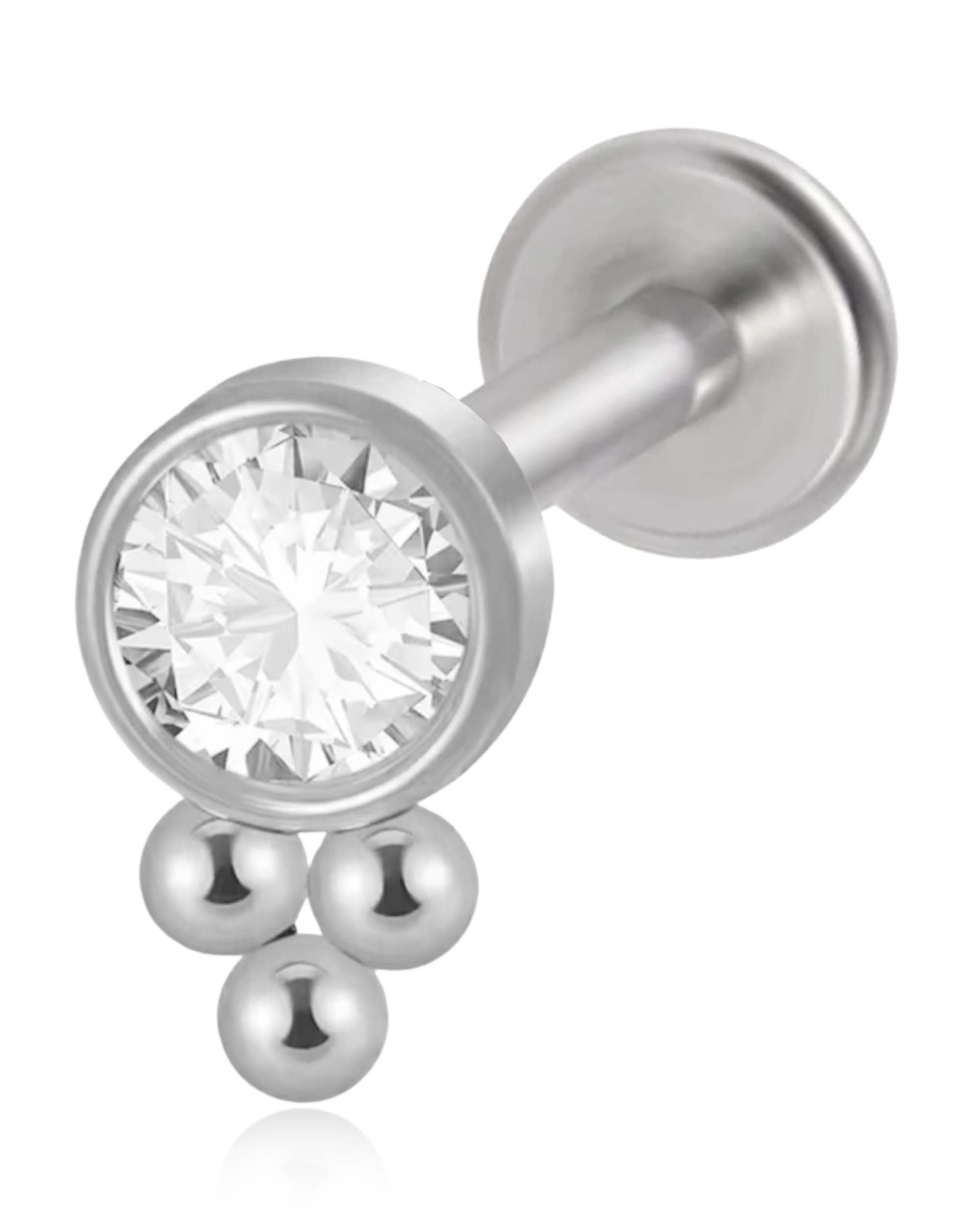 Hera Beaded Ear Piercing Stud