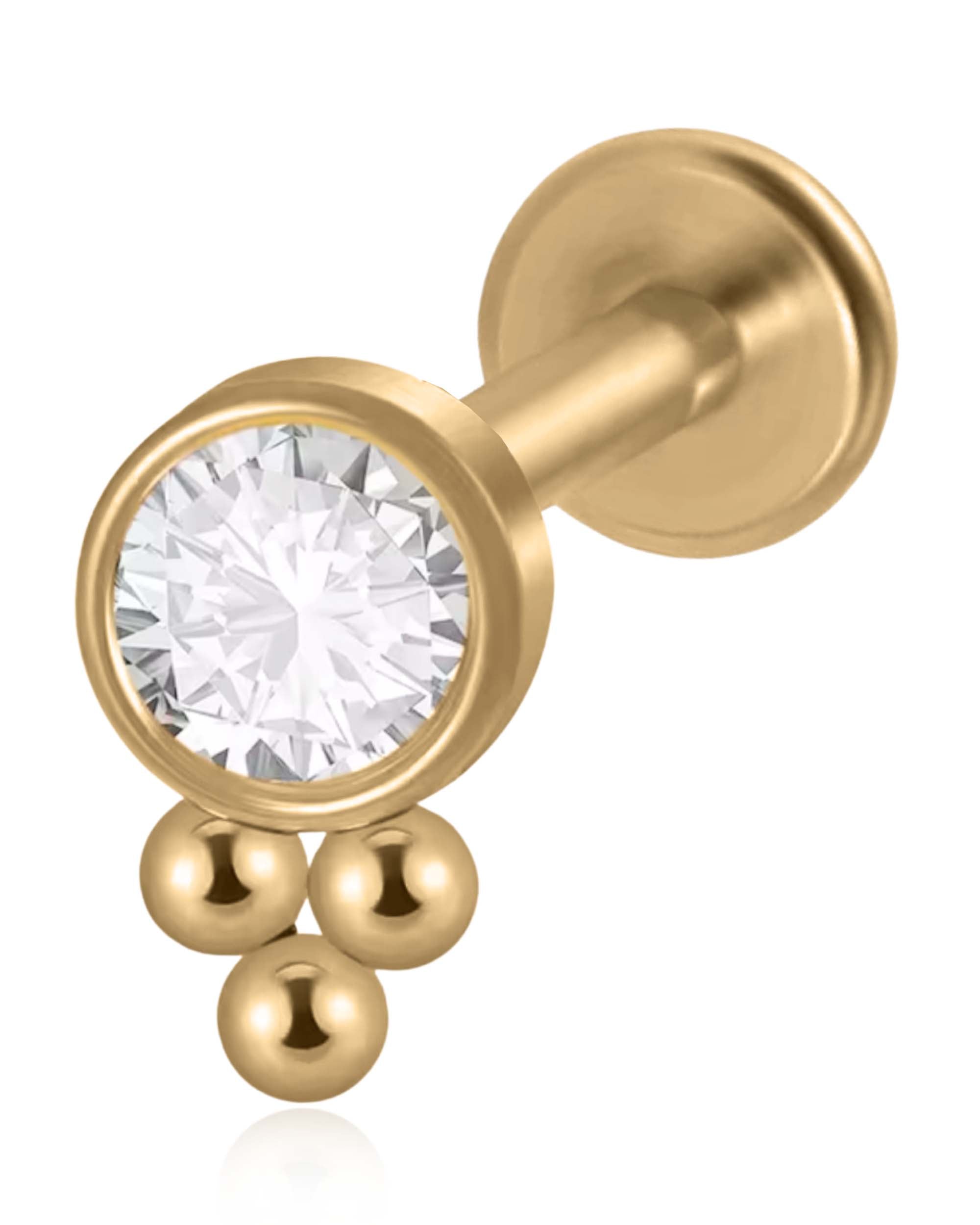 Hera Beaded Ear Piercing Stud