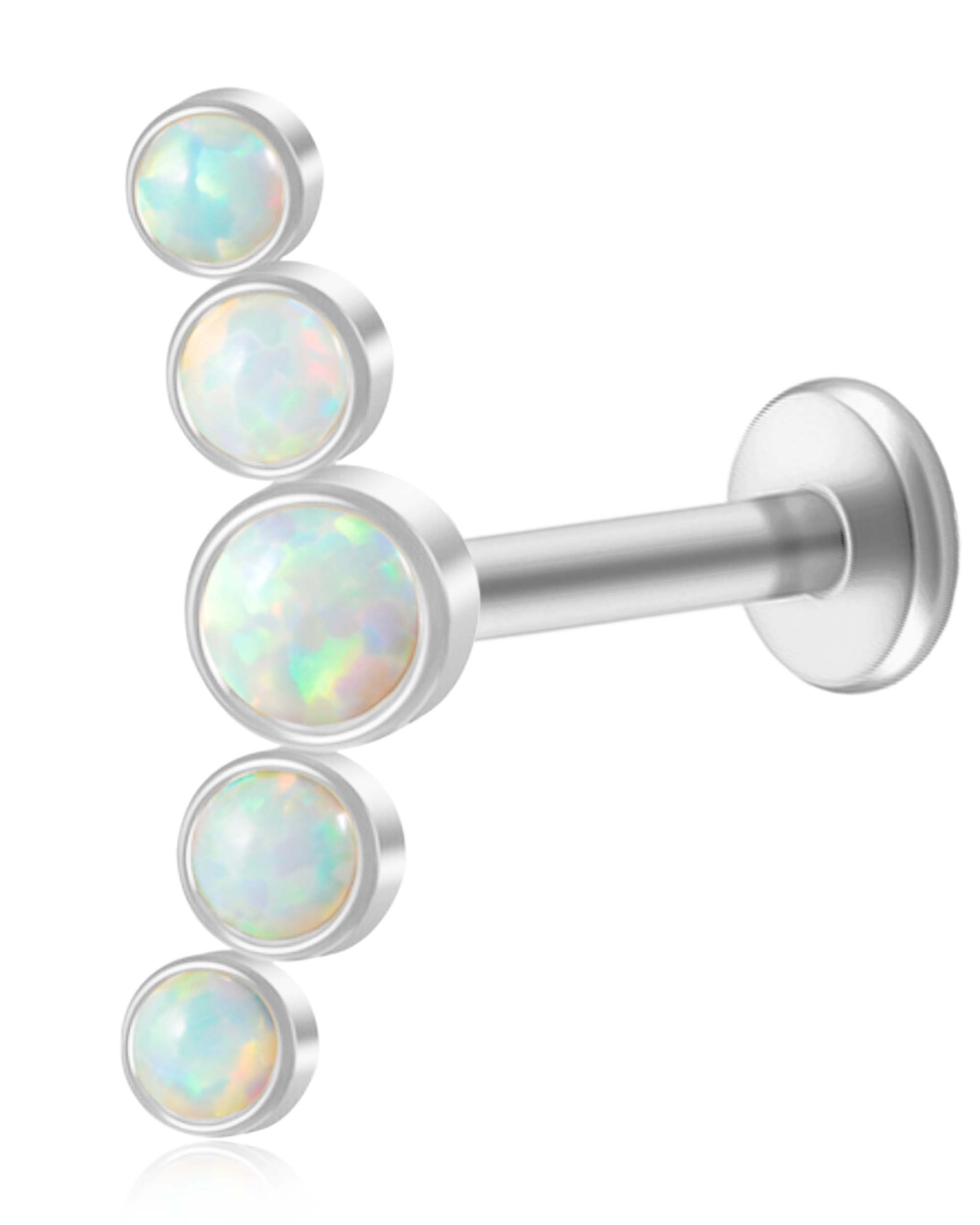 Hypnosis Cluster Bezel Ear Piercing Stud