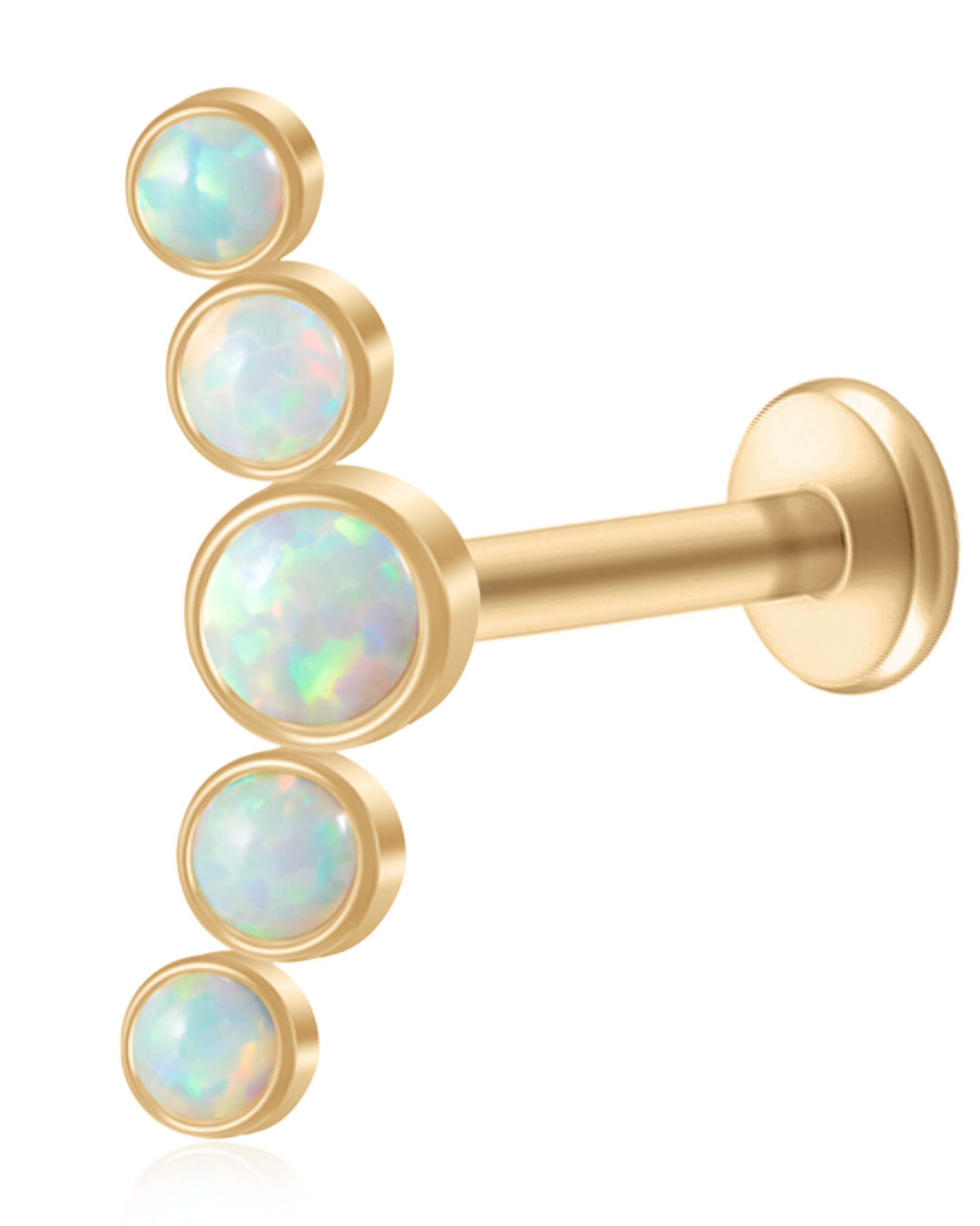 Hypnosis Cluster Bezel Ear Piercing Stud