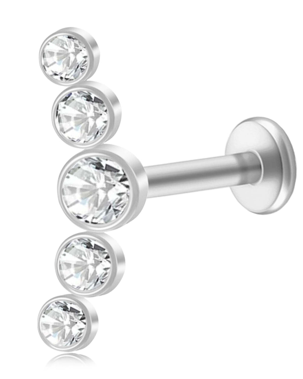 Hypnosis Cluster Bezel Ear Piercing Stud