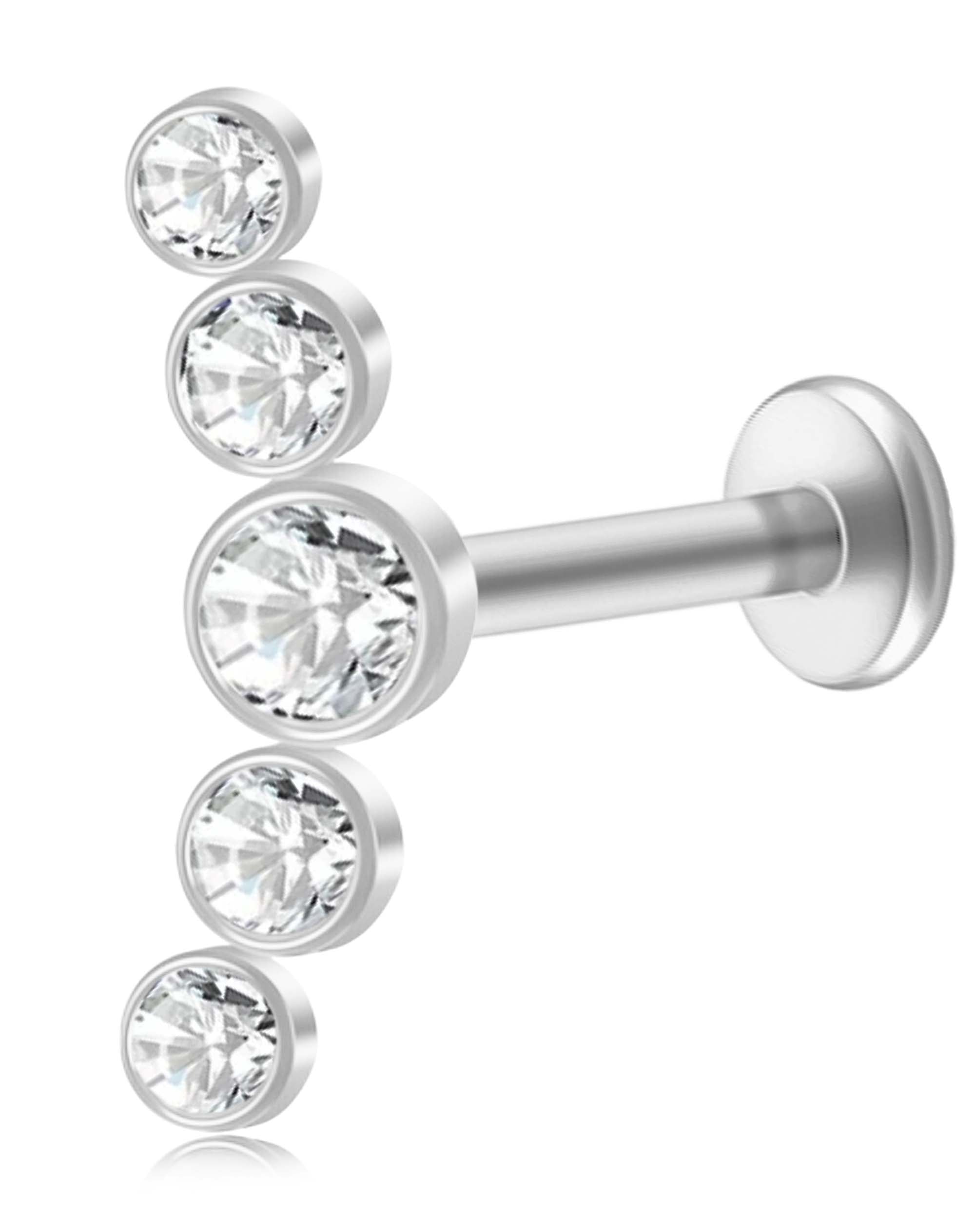 Hypnosis Cluster Bezel Ear Piercing Stud
