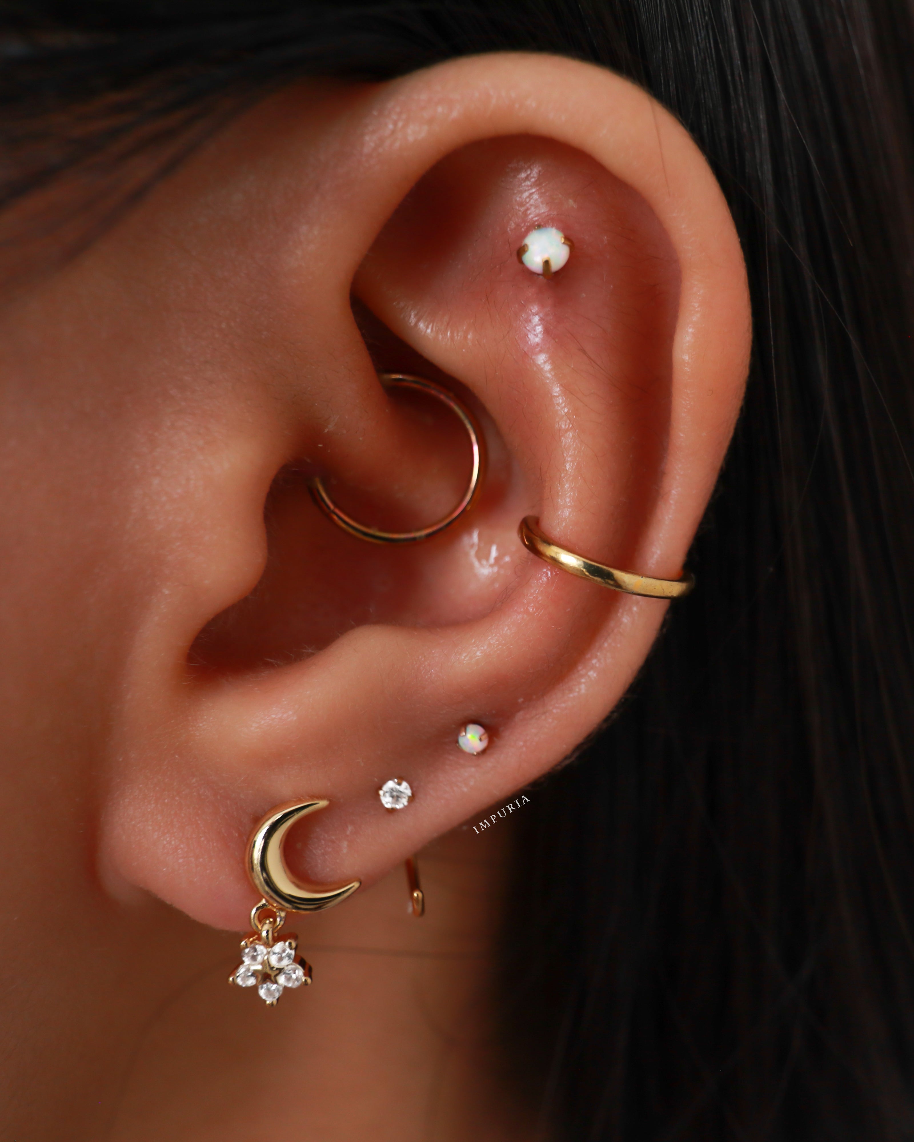 Lia Polished Eternity Ear Cuff Earring Set