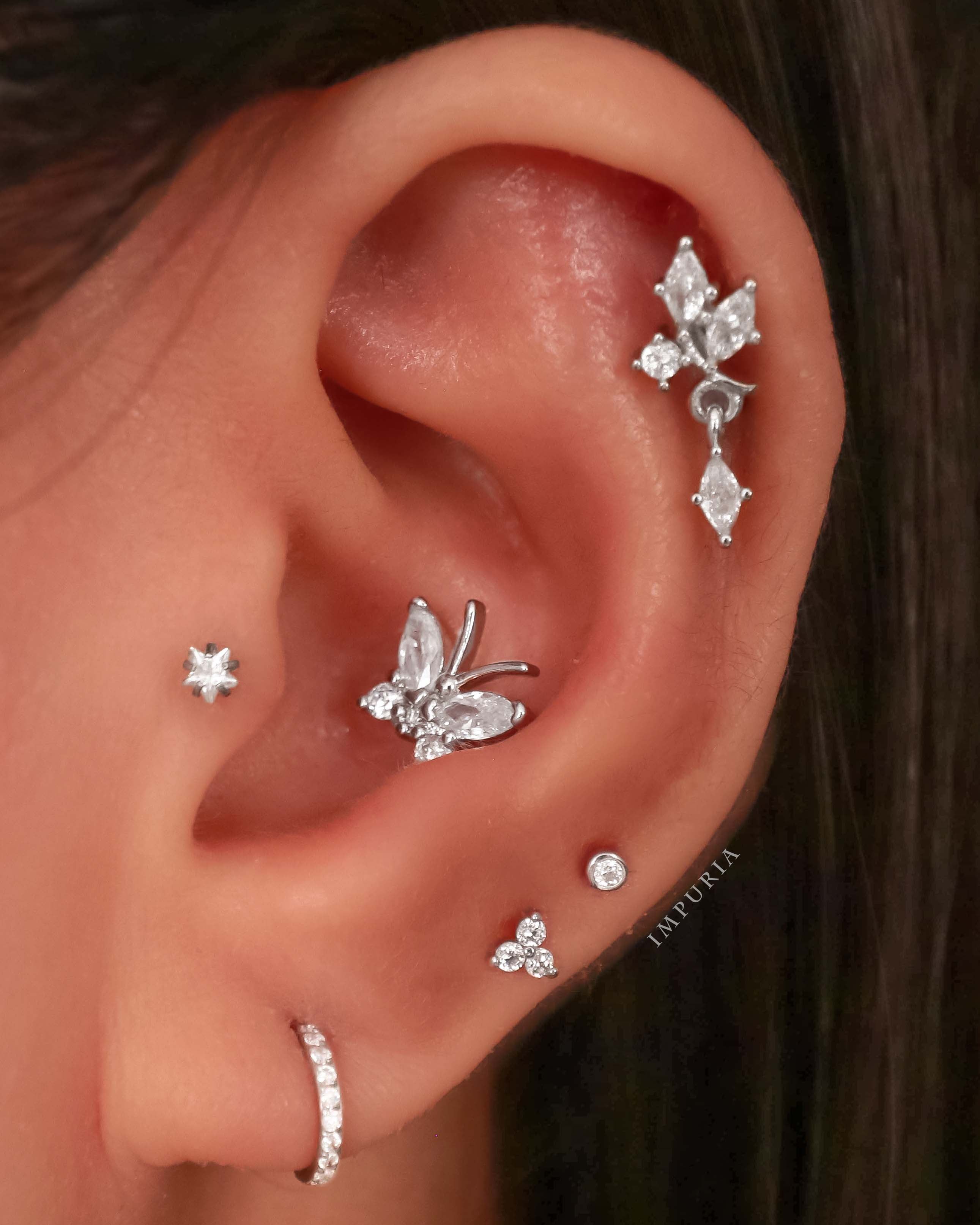 Grace Butterfly Ear Piercing Stud