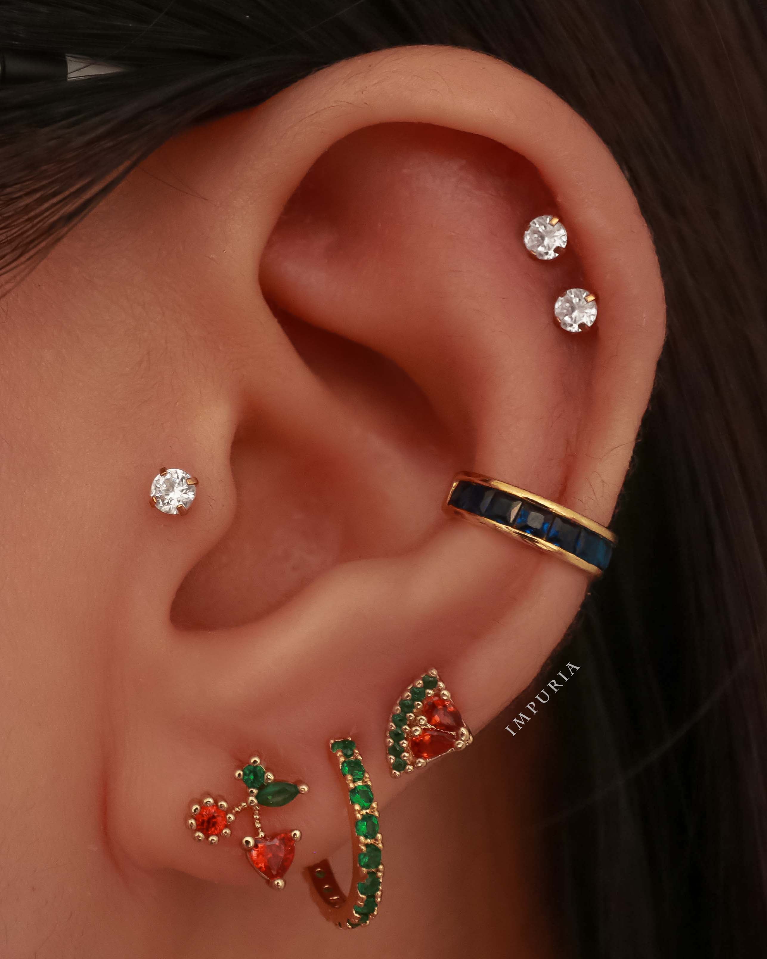Sakura Cherry Ear Piercing Stud