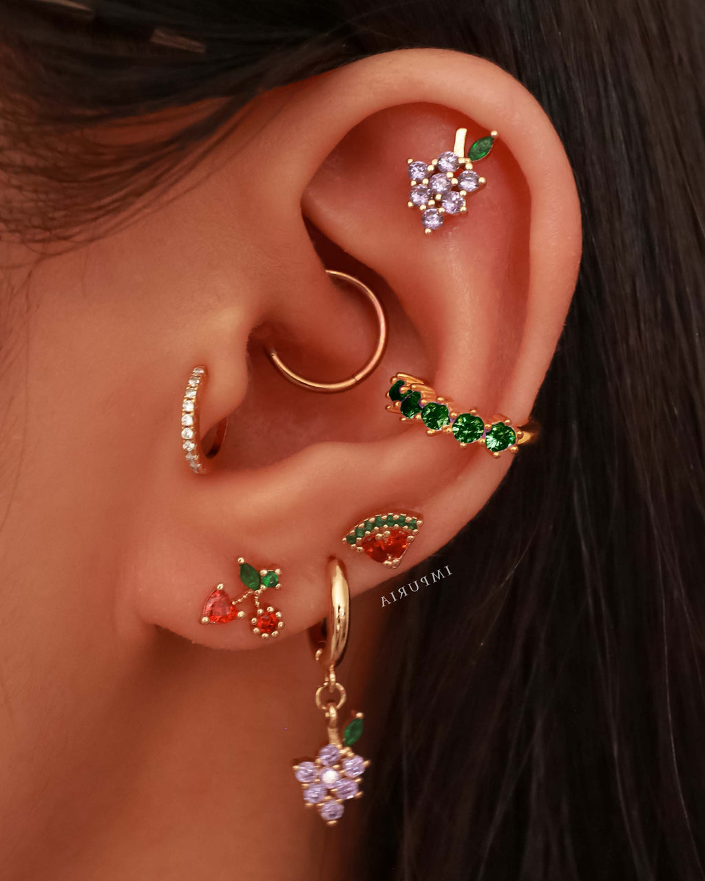 Sakura Cherry Ear Piercing Stud