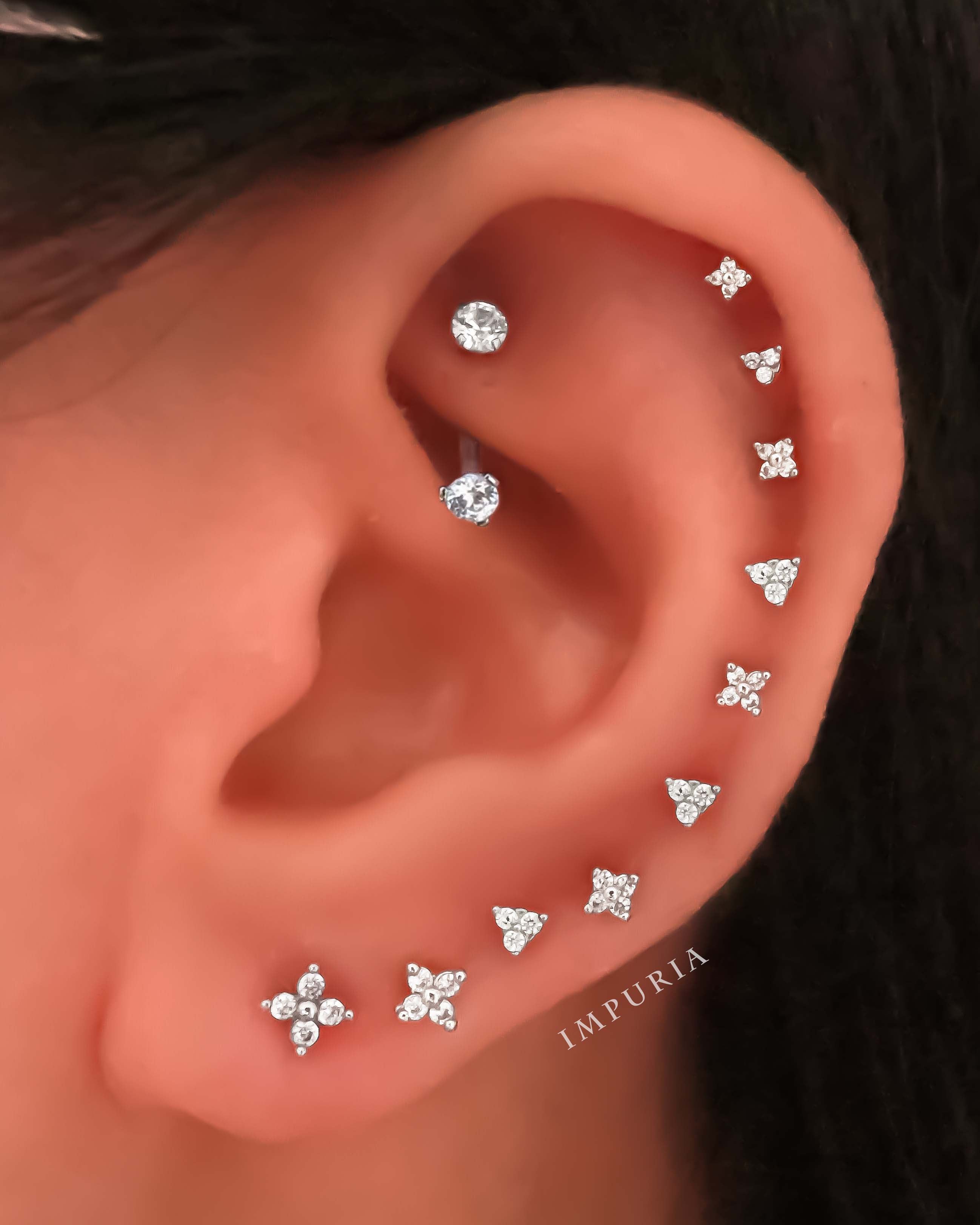 May Trinity Ear Piercing Stud