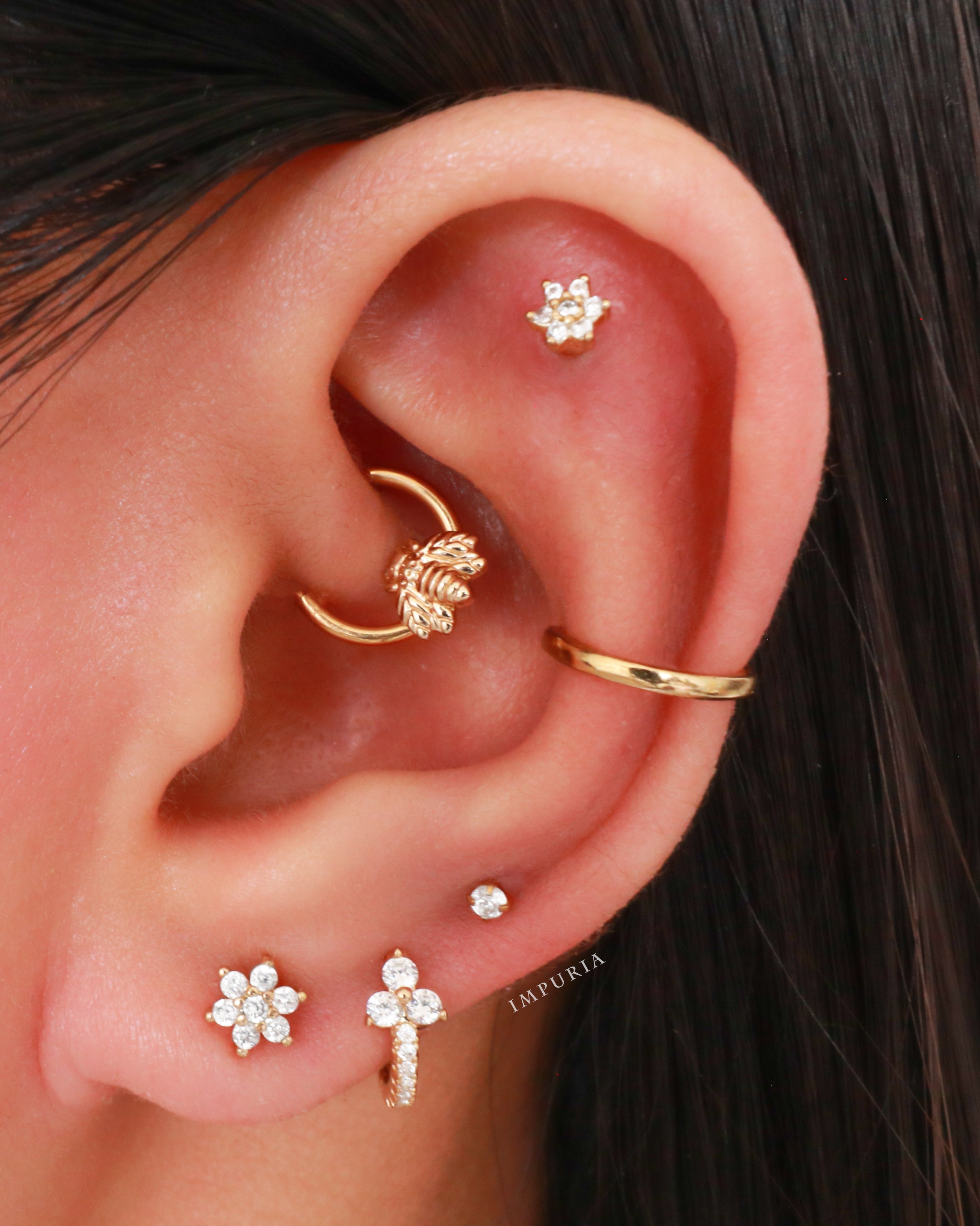 Lia Polished Eternity Ear Cuff Earring Set