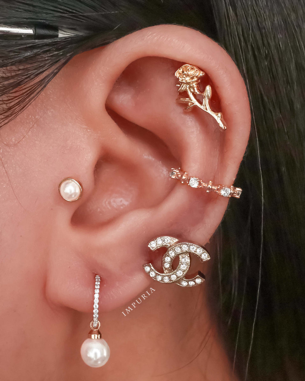 Perle Pearl Hoop Ring Clicker