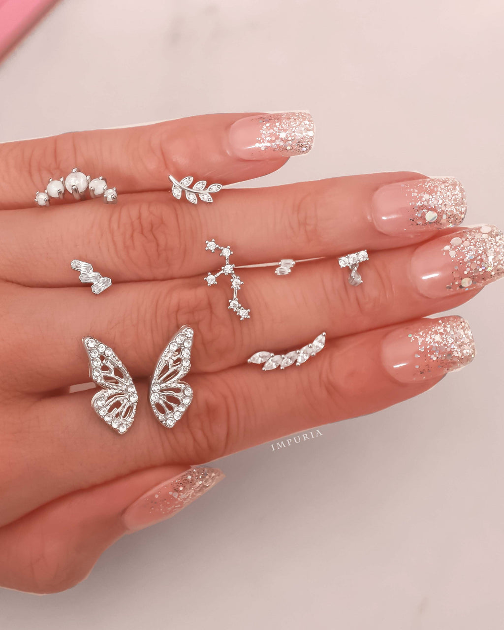 Gracie Five Cluster Ear Piercing Stud