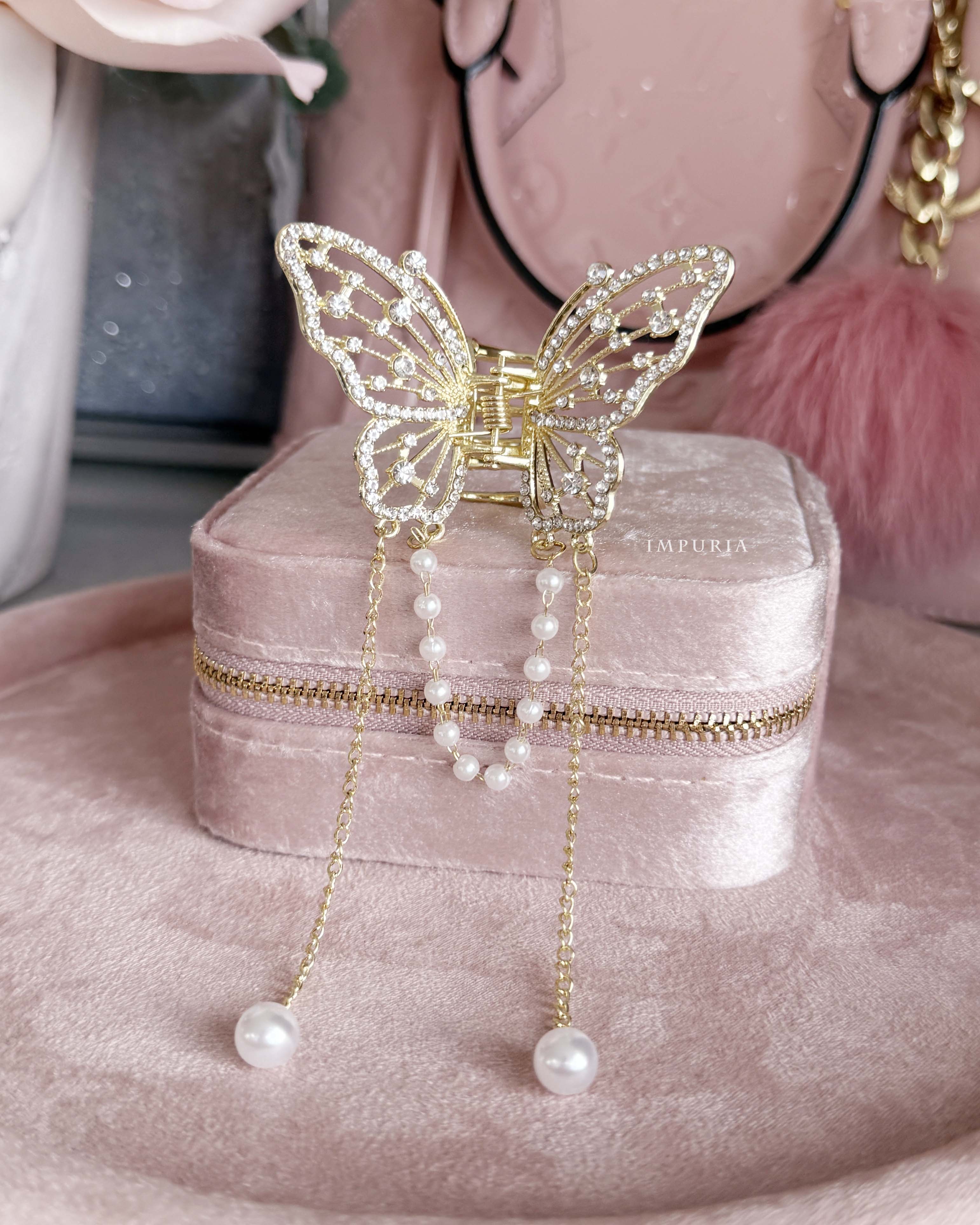 Mariposa Butterfly Metal Hair Clip