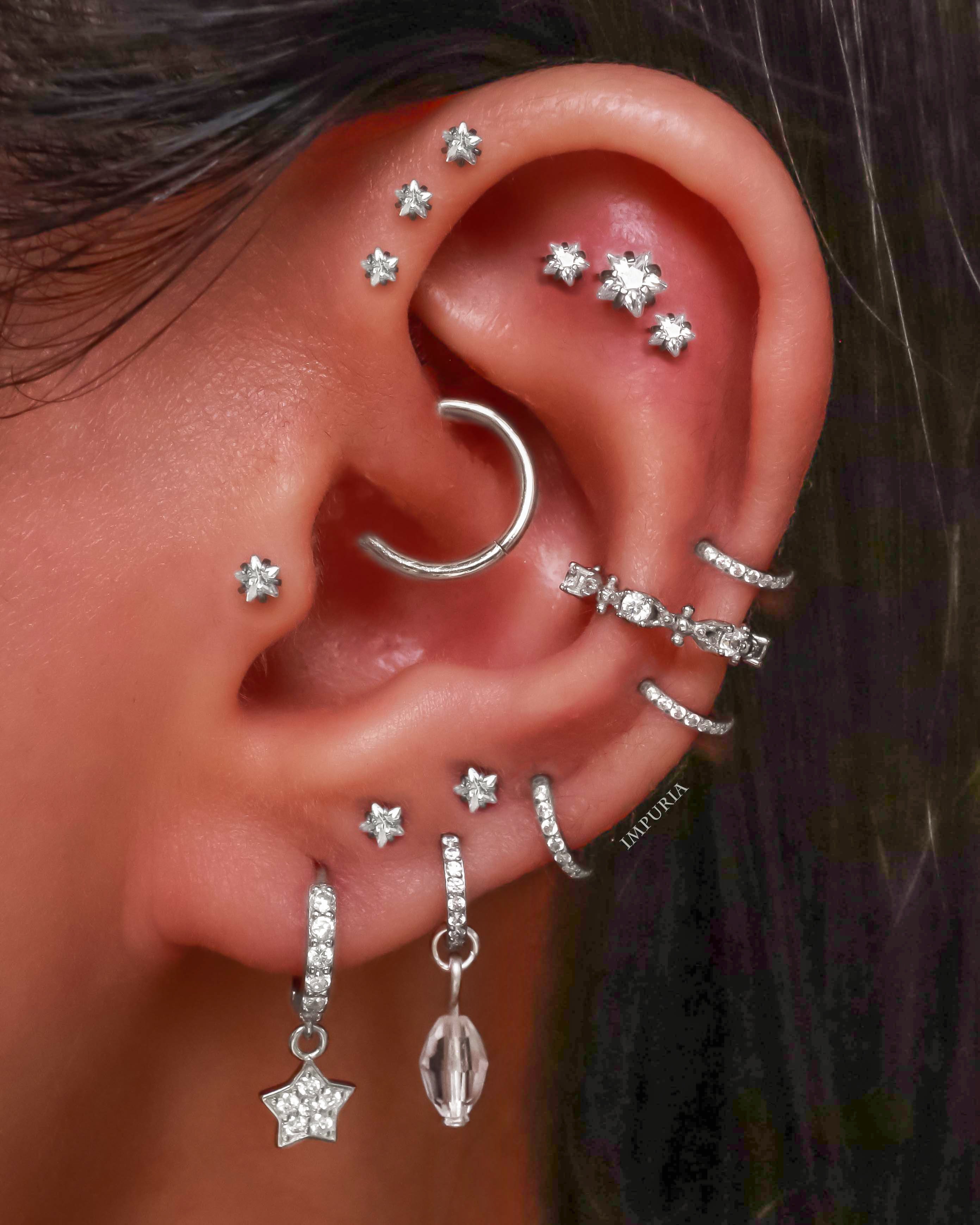 Couture Crystal Milgrain Ear Cuff Earring Set