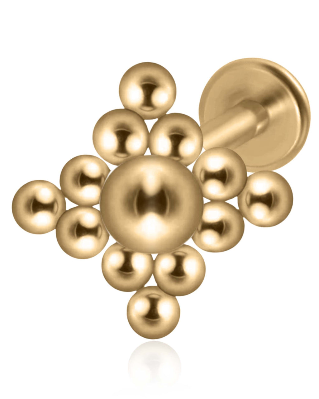 Indigo Beaded Ear Piercing Stud