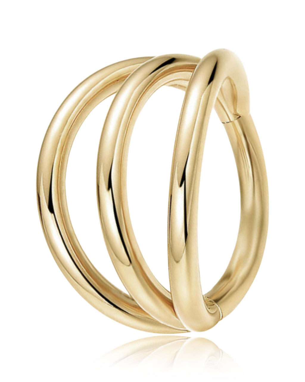 Infinity Triple Criss Cross Hoop Ring Clicker