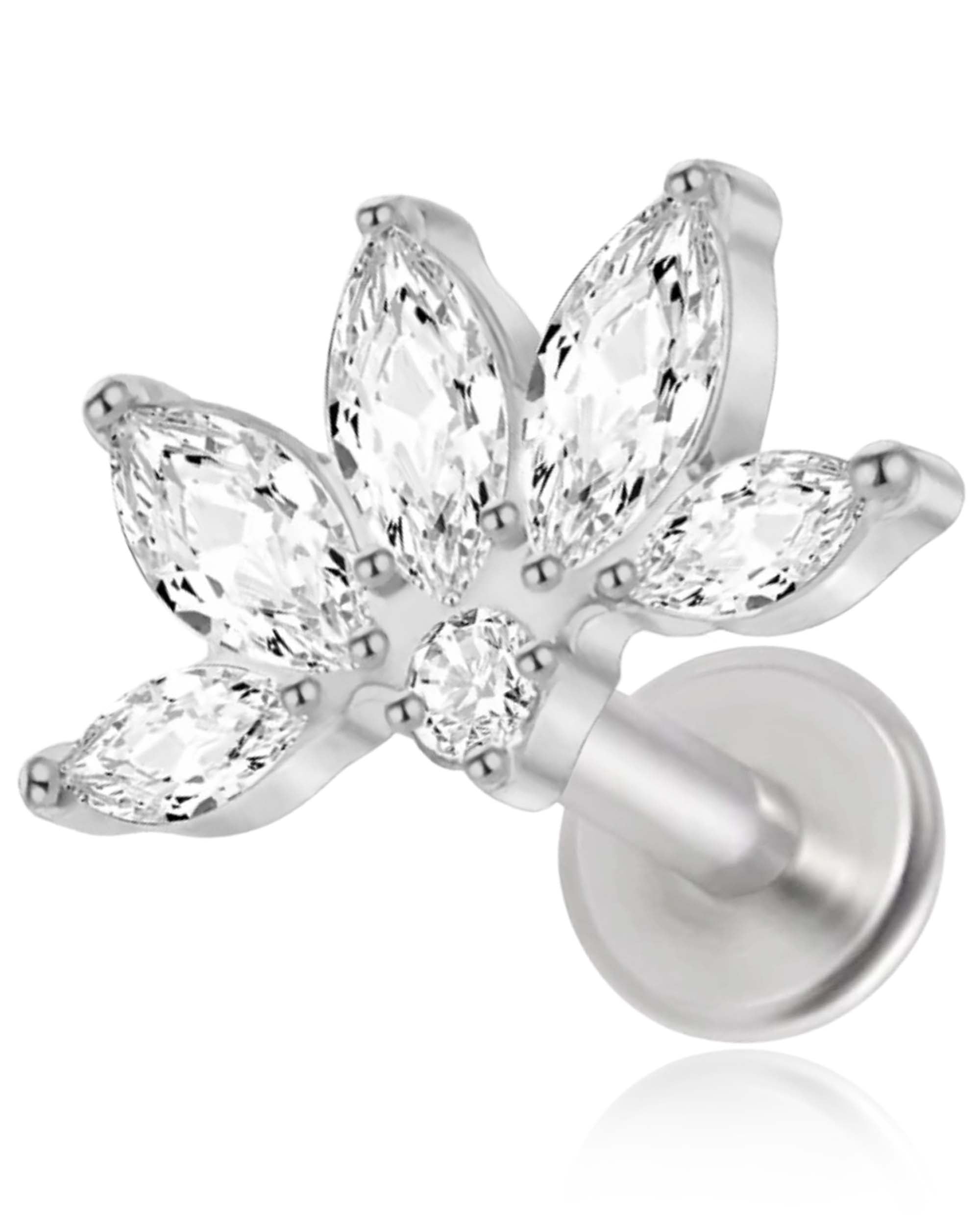 Kamala Lotus Ear Piercing Stud