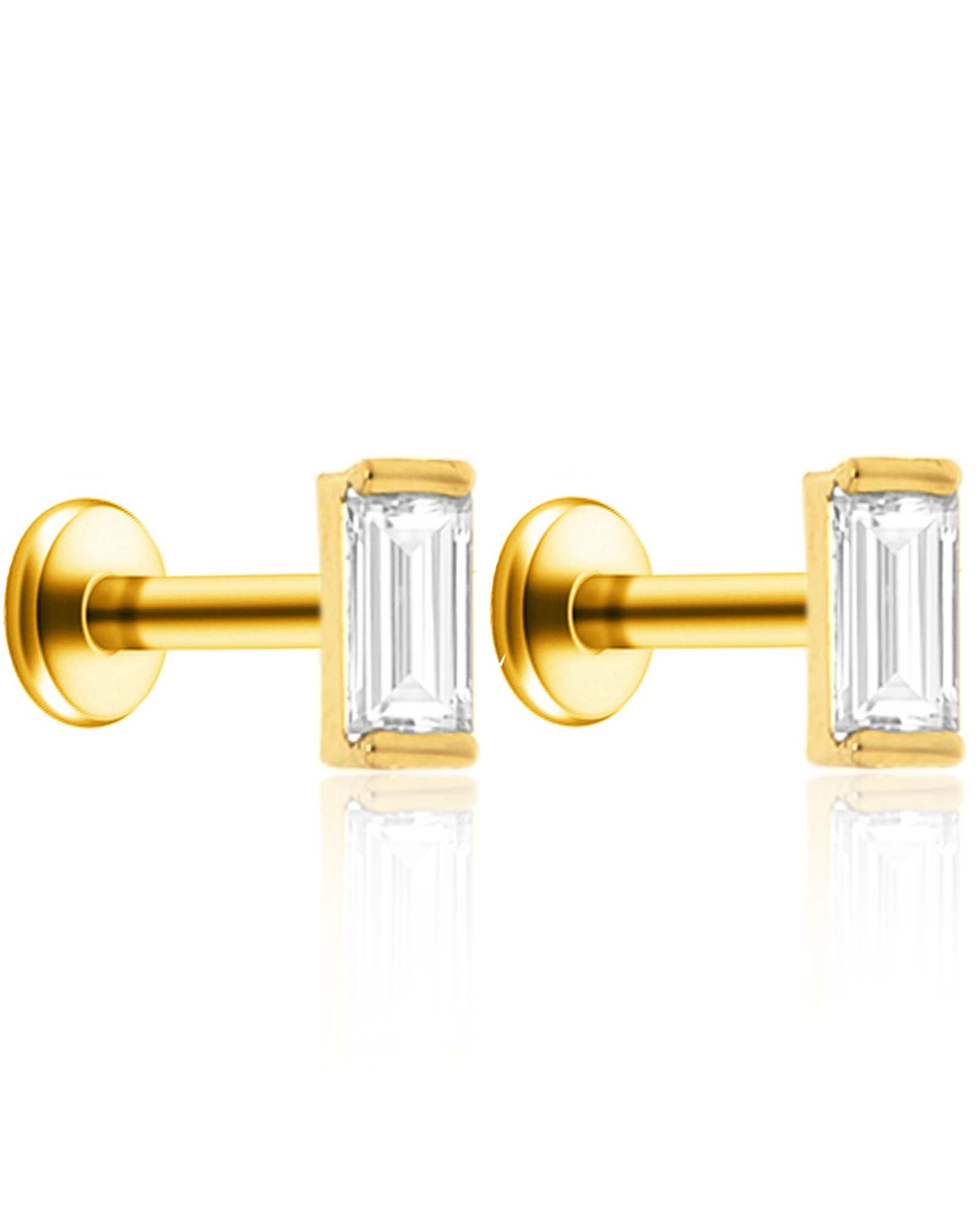 Lucine Baguette Ear Piercing Stud