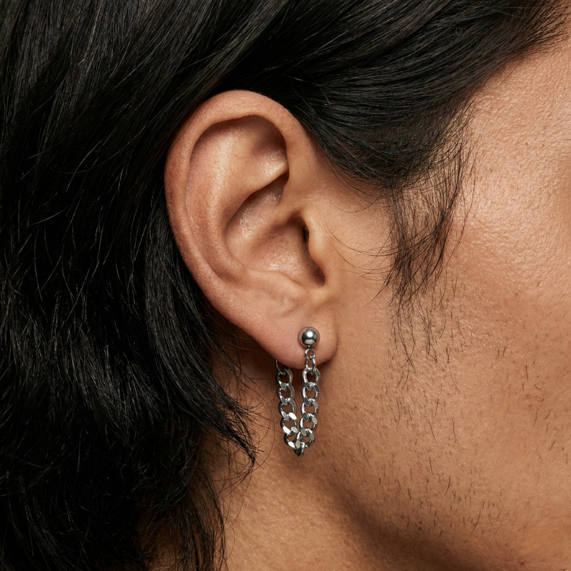 Lockdown Stainless Steel Earrings