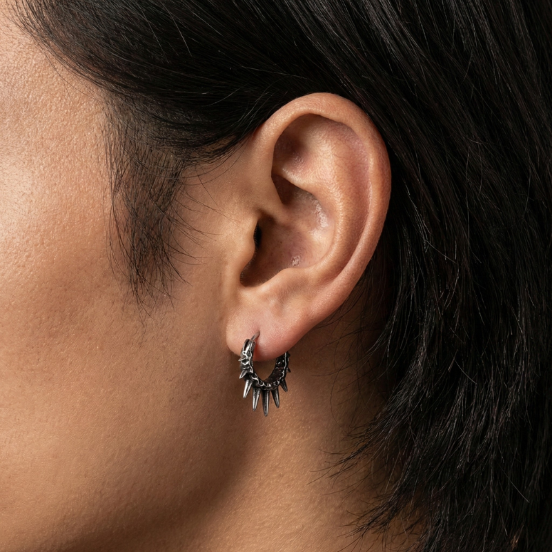 Spike Hoop Earrings