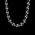 Fury stainless steel chain necklace on a black background