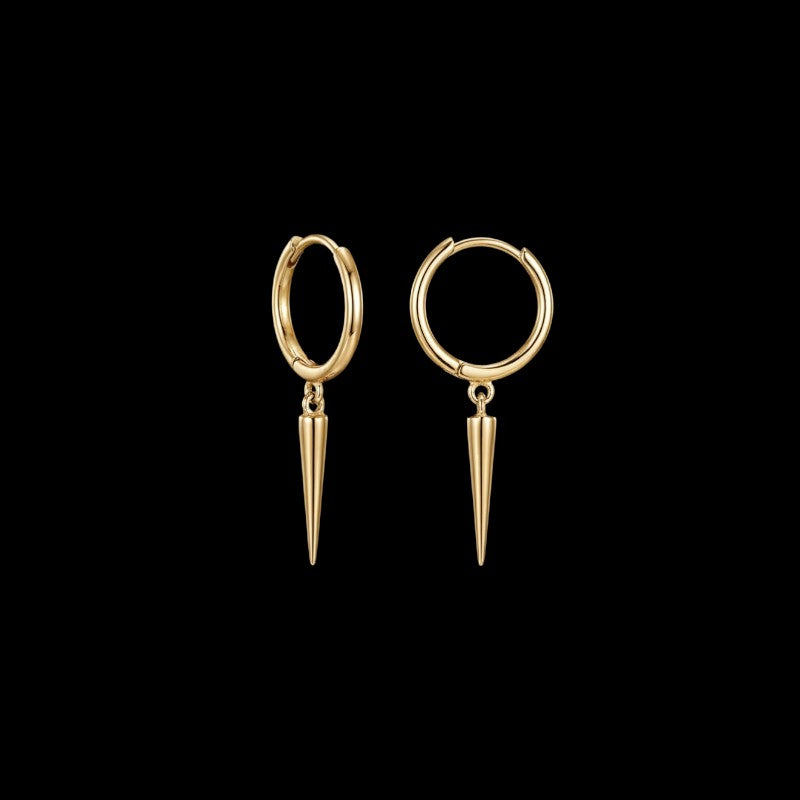 Spike Stainless Steel Hoop Earrings