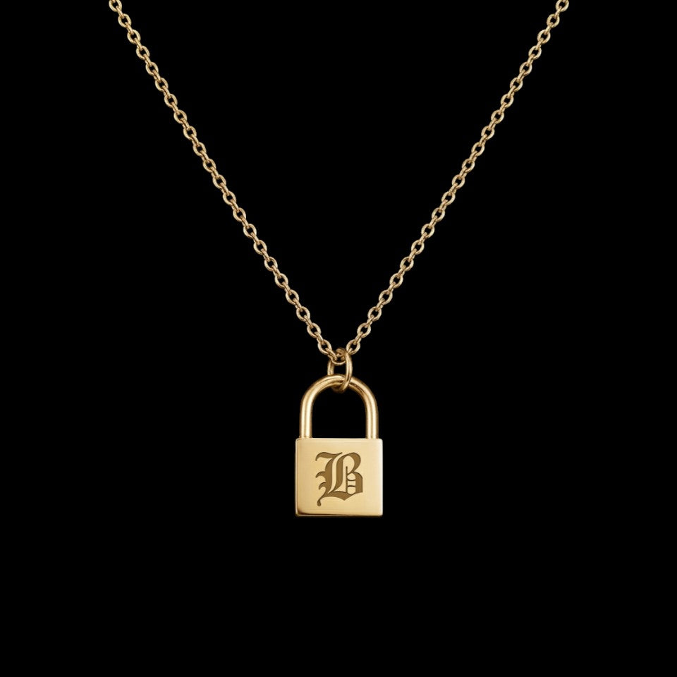 Gothic Lock Stainless Steel Necklace