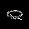 Reaper gothic stainless steel bracelet on a black background