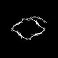 Razor stainless steel bracelet on a black background