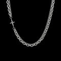 Templar stainless steel chain necklace on a black background