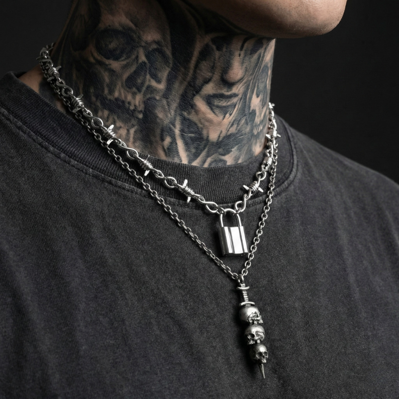 Impaled Stainless Steel Necklace