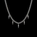 Phantom gothic stainless steel necklace on a black background