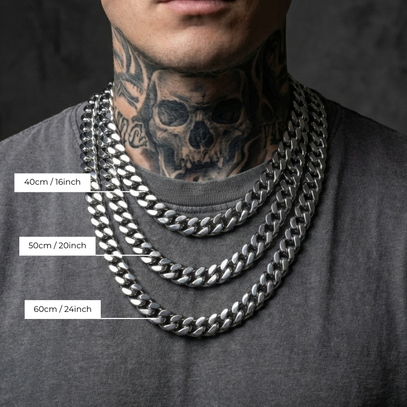 12mm Cuban Link Stainless Steel Chain