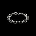 10mm cable stainless steel bracelet on a black background
