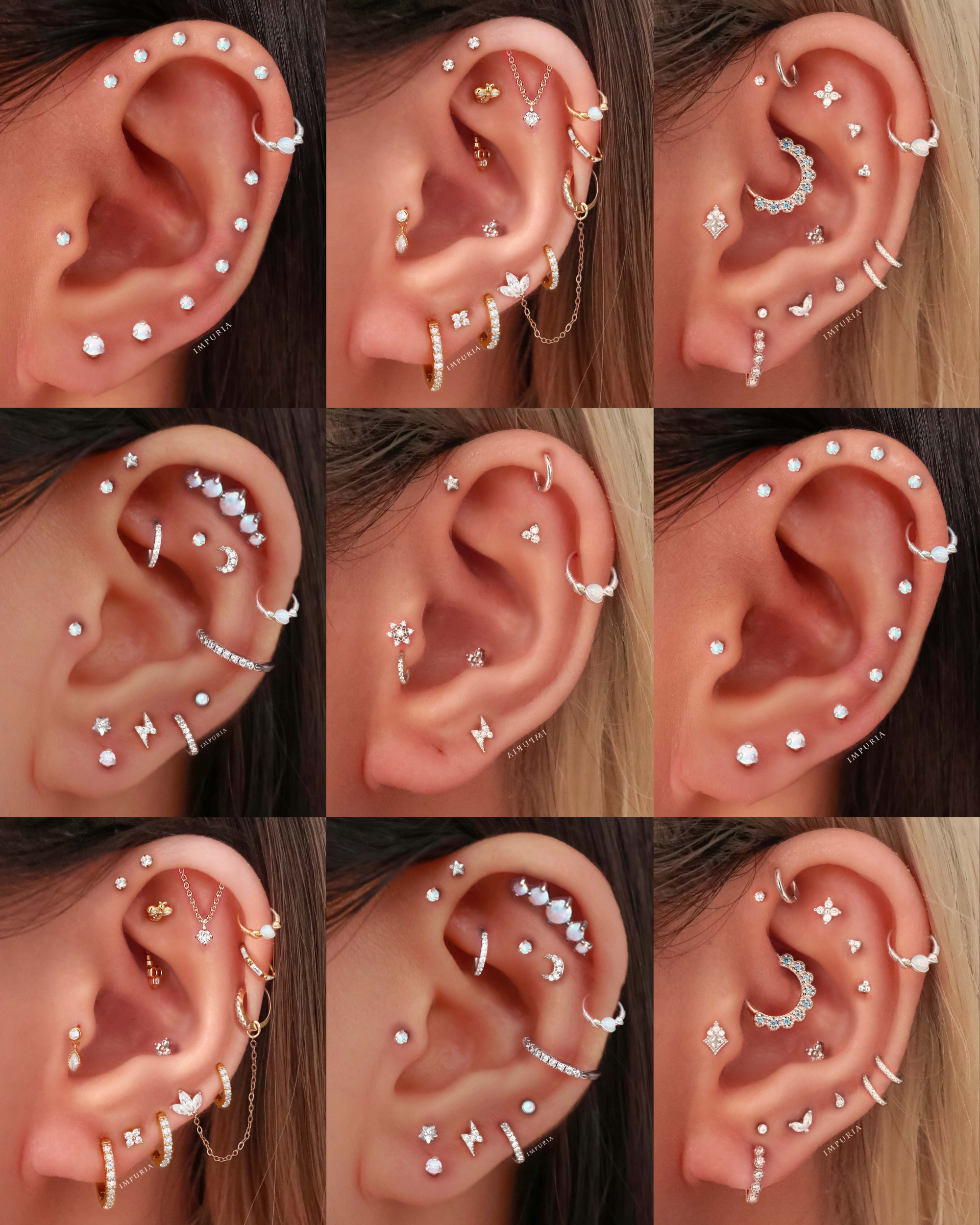 Prismatic Opal Eternity Hinged Segment Hoop Ring Clicker