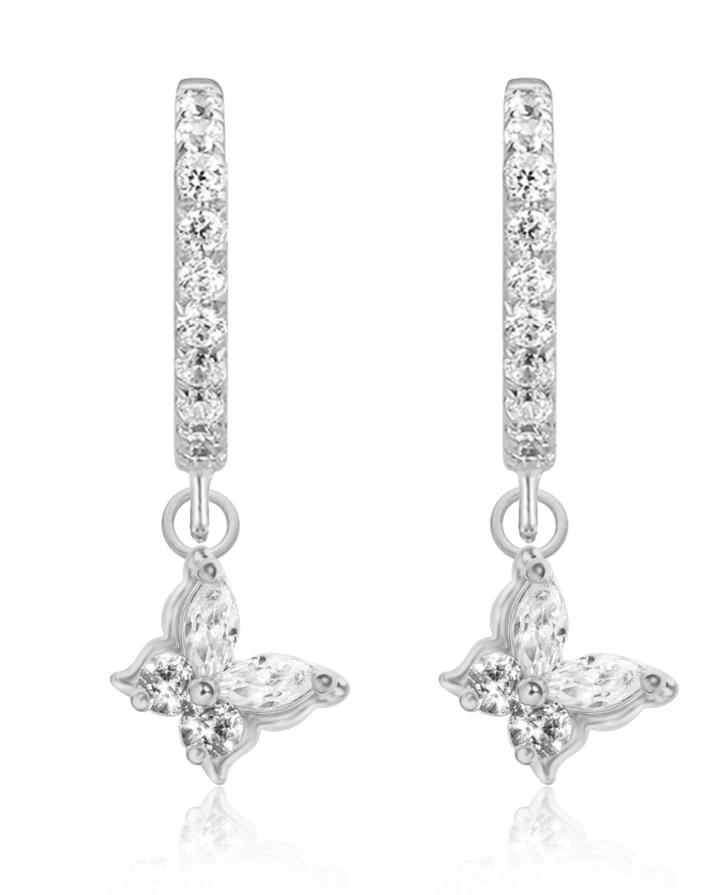 Psyche Butterfly Huggie Hoop Earrings