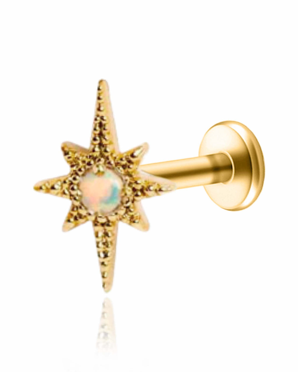 Starburst Opal Sun Ear Piercing Earring Stud