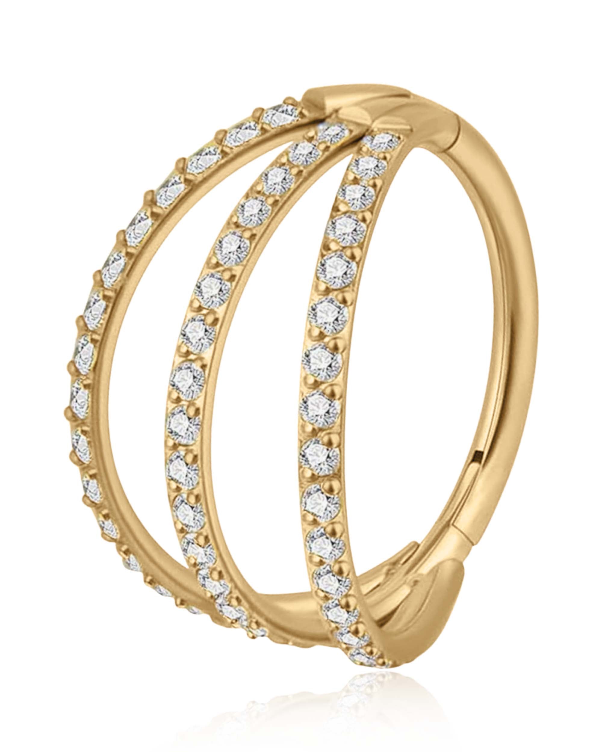 Starlace Triple Hoop Ring Clicker