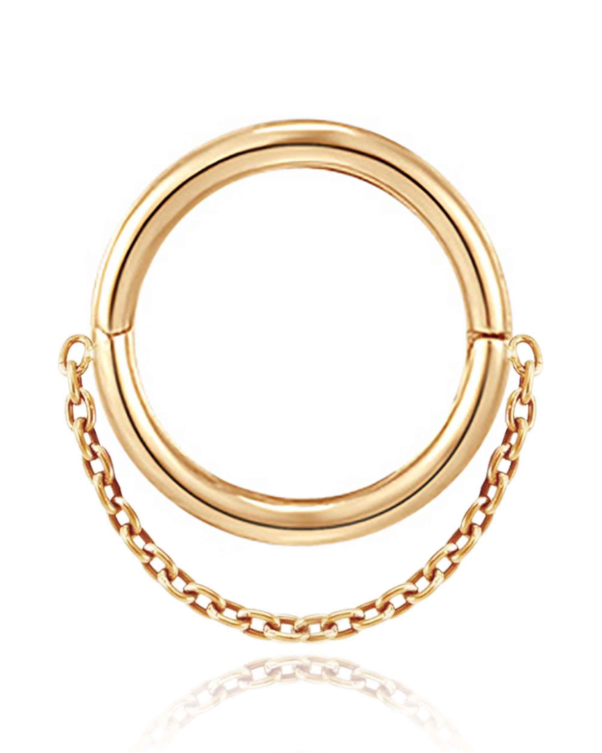 Stellar Single Chain Hoop Ring Clicker