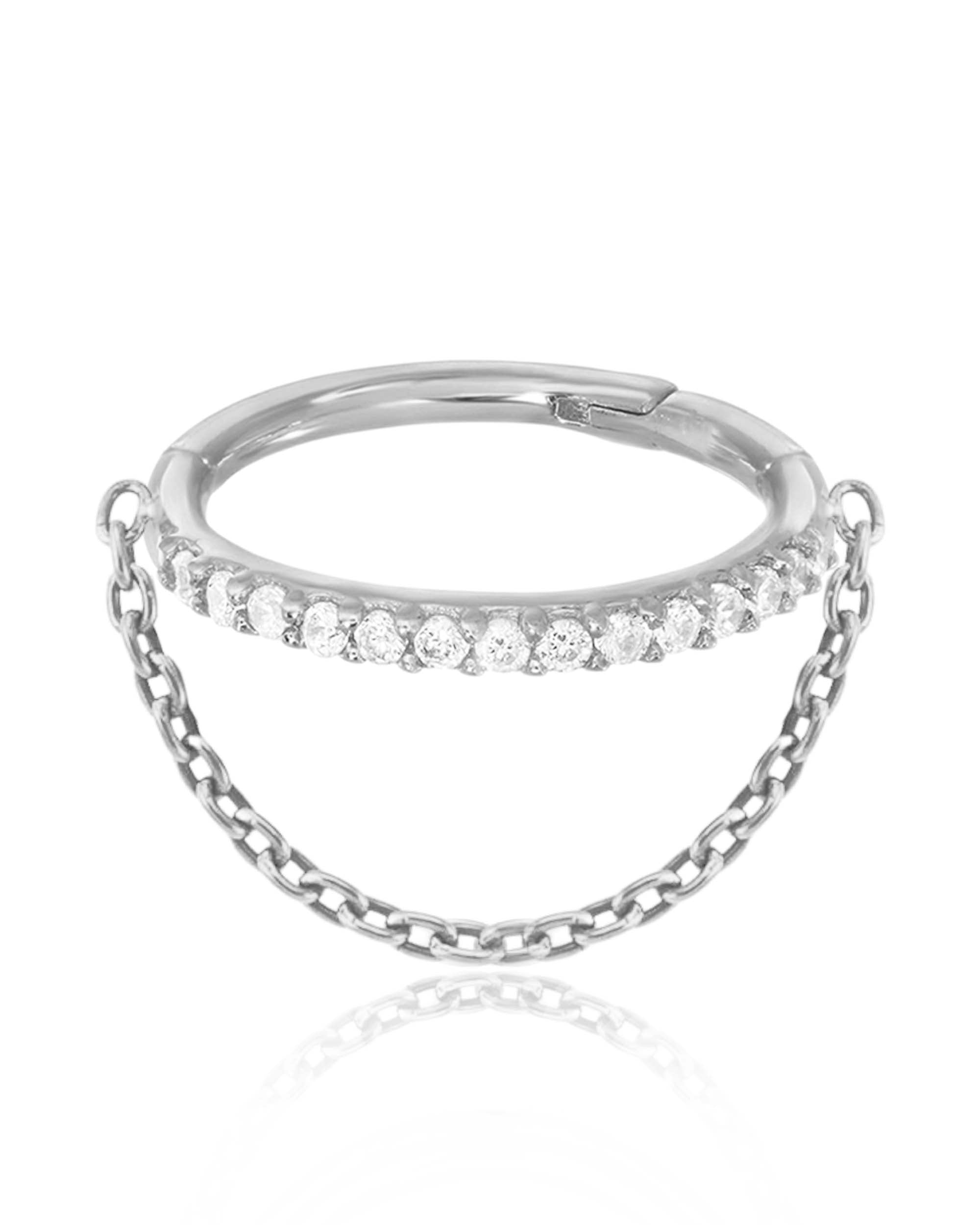 Stellar Single Chain Hoop Ring Clicker