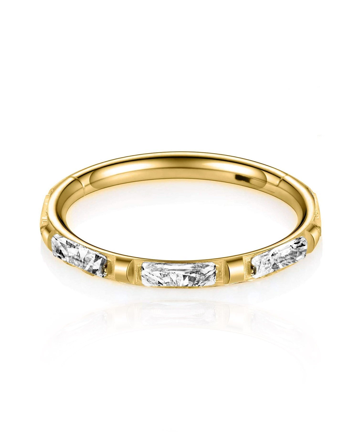 Celine Baguette Hoop Ring Clicker