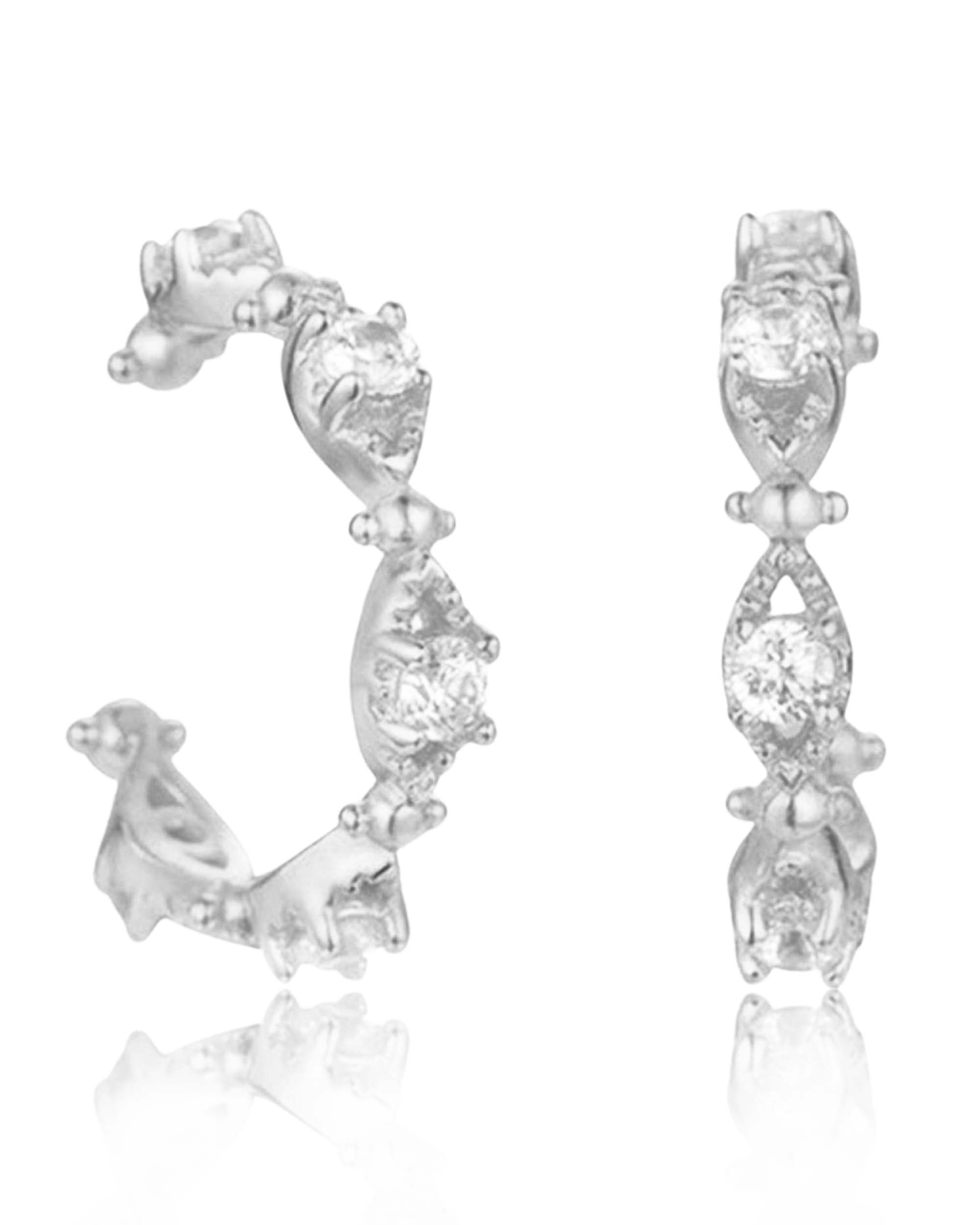 Couture Crystal Milgrain Ear Cuff Earring Set