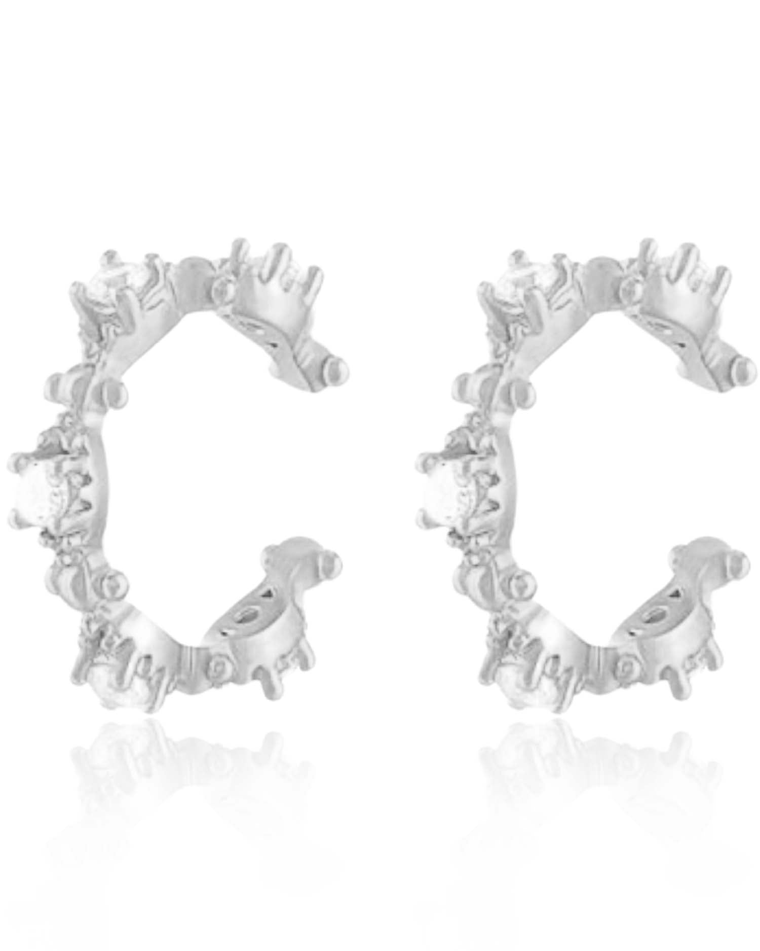 Couture Crystal Milgrain Ear Cuff Earring Set